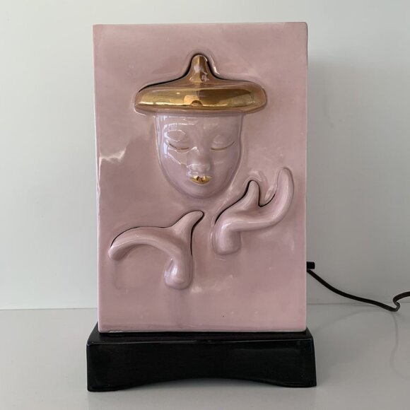 Vintage Art Deco Art Nouveau ceramic lamp - Picture 1 of 12